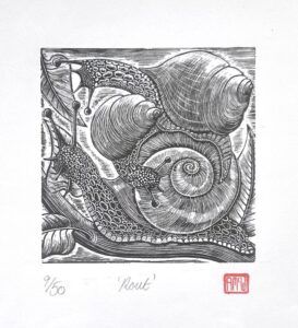 Aisling McWilliam Printmaking Snails