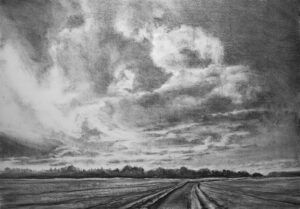 Jerry Smith Drawing and Painting. Over Cott Street - Charcoal