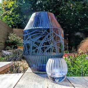 Four Hands Glass - Etched Glass Large Vase