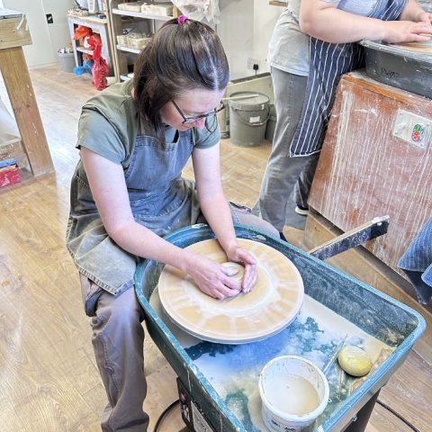 Pottery Experience Workshops throwing on the wheel